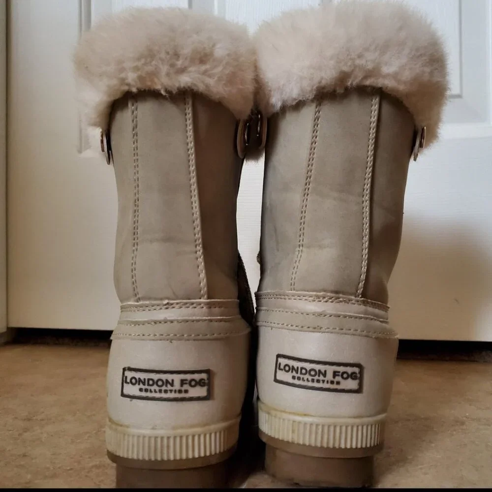 London Fog Milly Boots in winter white beige